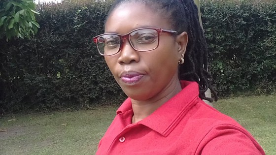 Kemigisa Sarah Margaret looking at the camera