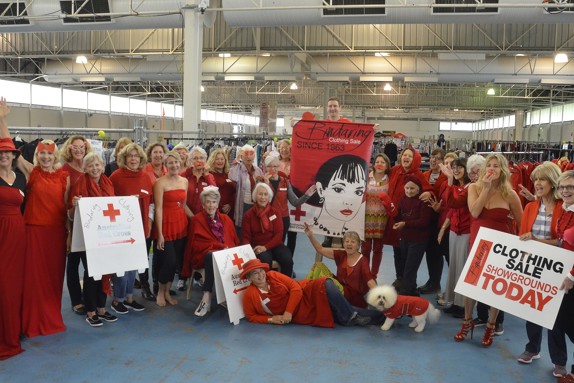 A group of women from the Bindaring Clothing Unit, Australian Red Cross