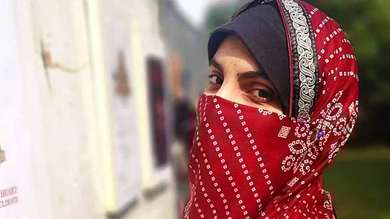 Sarah Rashid looking at the camera