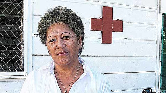 Tautala Mauala looking at the camera