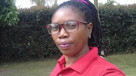 Kemigisa Sarah Margaret looking at the camera