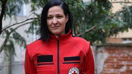 Katarína Rakická looking at the camera