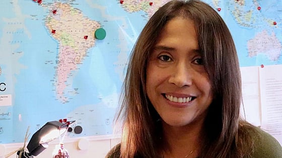 Milena Osorio smiling at the camera