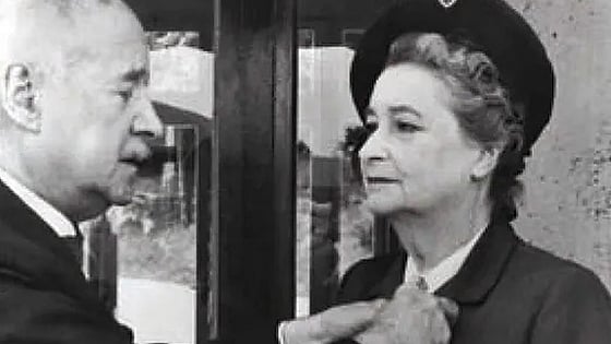 Black and white photo of Jacqueline Mallet