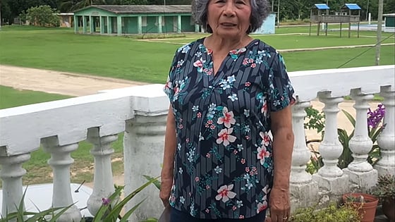 Maria Angelita Magana looking at the camera