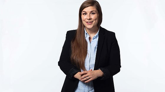 Marie-Esther Rouffet looking at the camera