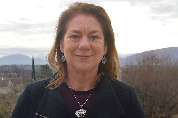 Fiona Terry is smiling and looking into the camera