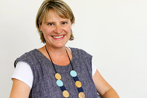 Wendy Greenhalf is smiling and looking at the camera.