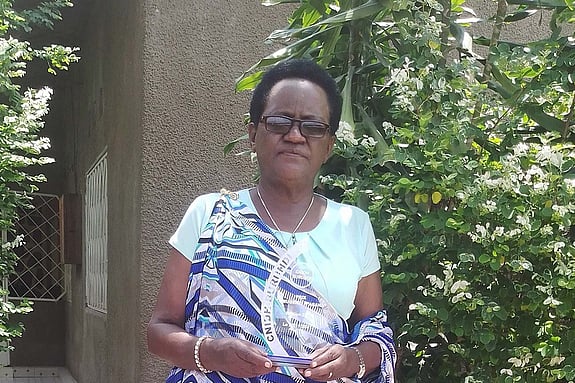 Christine Nthae looking at the camera